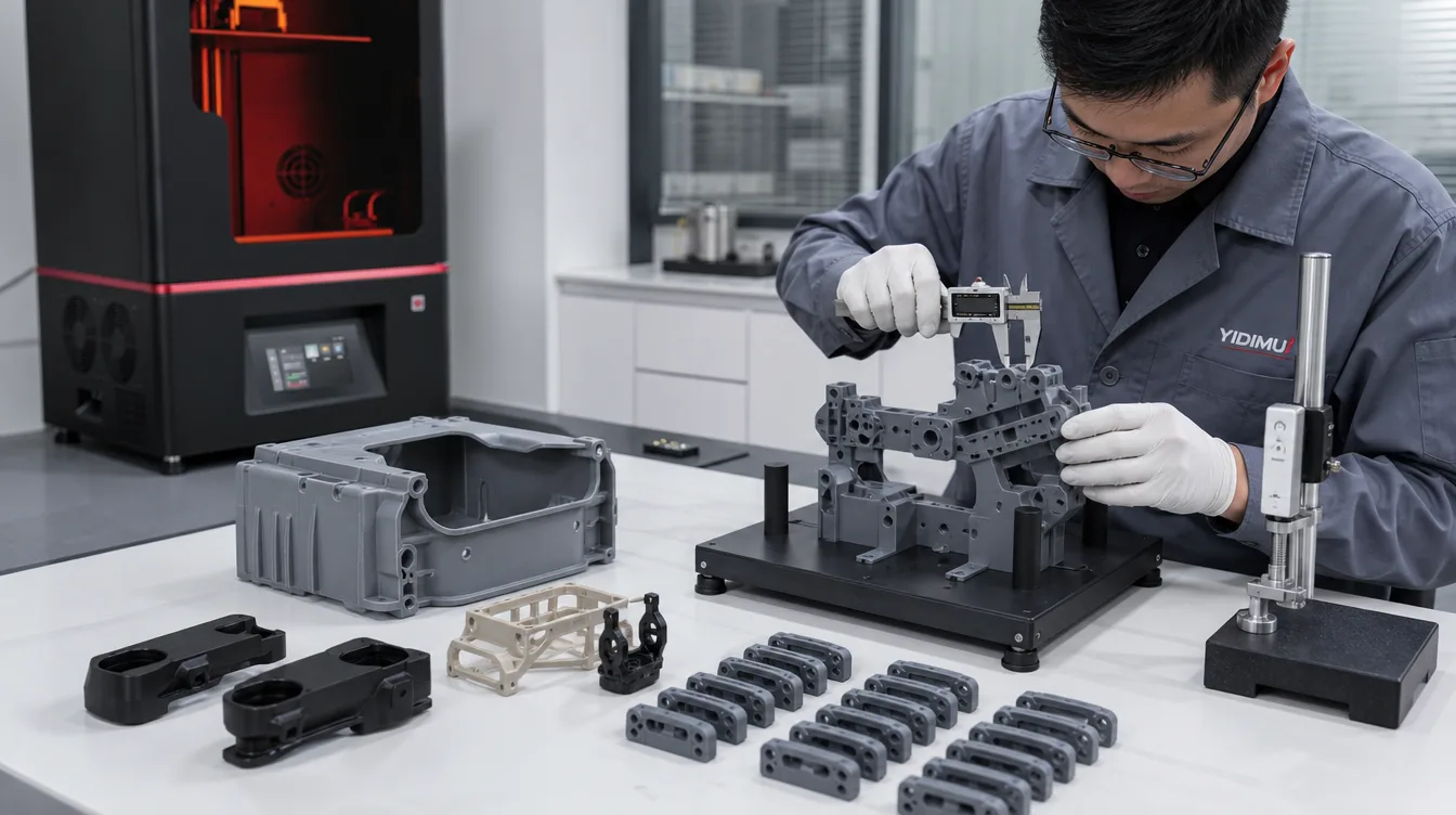 3D printed jigs, checking fixtures and engineering prototypes in an industrial inspection environment