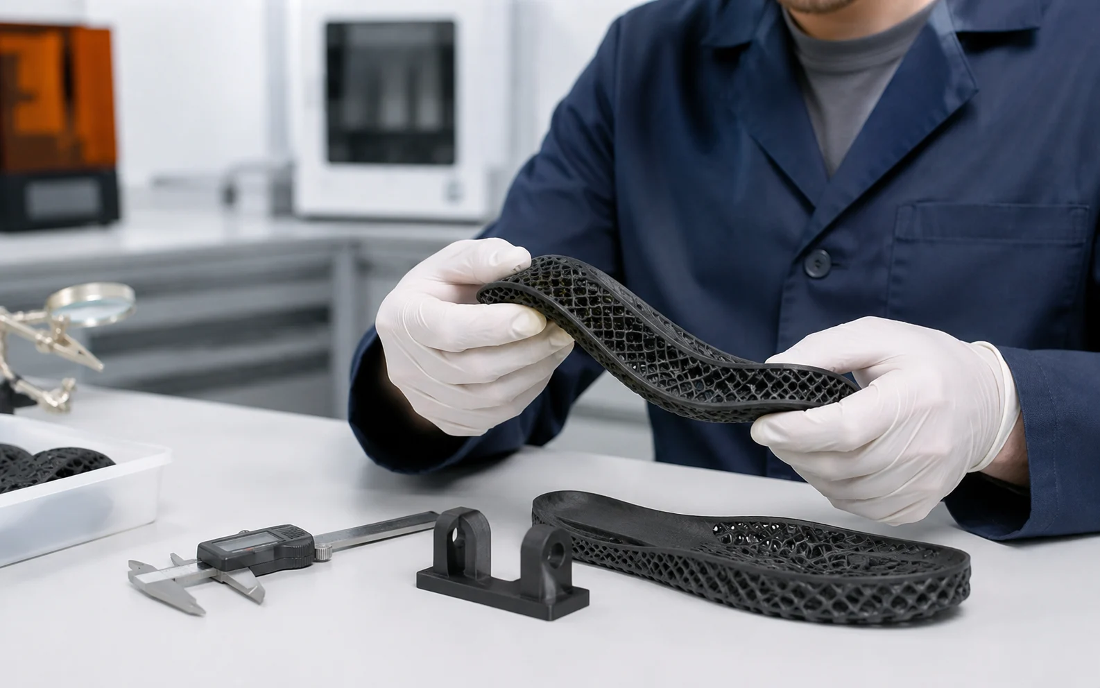 Final evaluation of fully post-processed flexible resin 3D printed parts