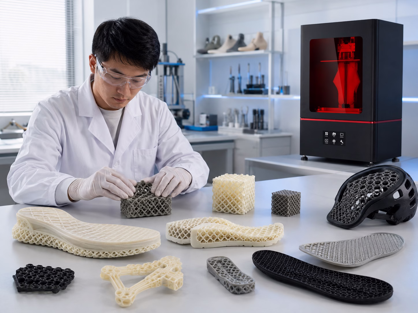 Flexible lattice structures and footwear components