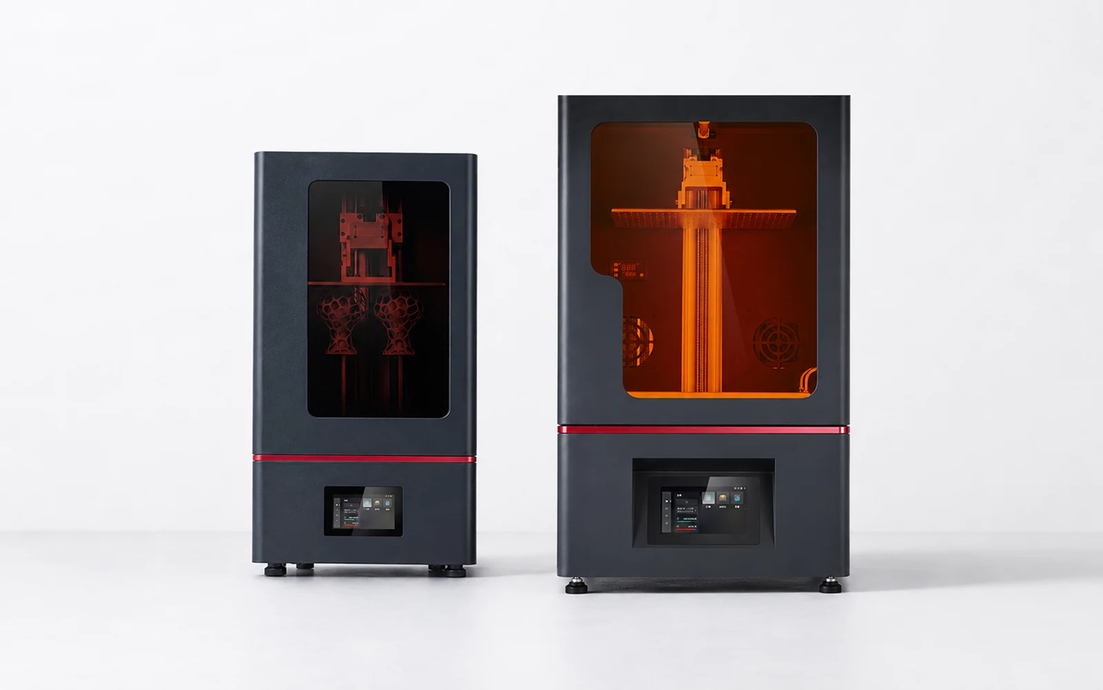 YIDIMU Eternal M1 and Eternal M2 industrial resin 3D printers shown side by side