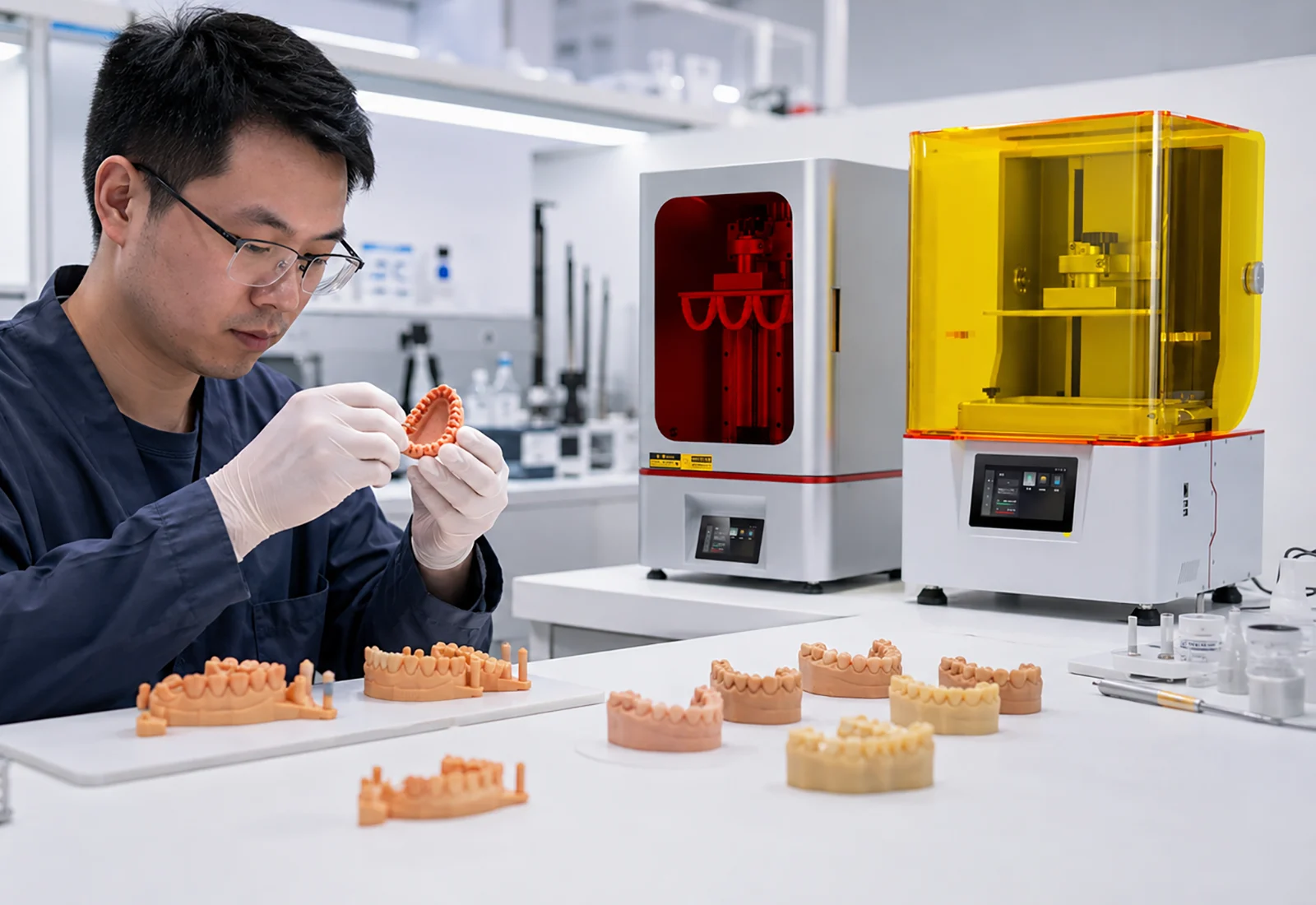 Dental resin 3D printed models and laboratory workflow
