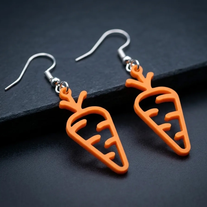 俏皮胡萝卜耳环